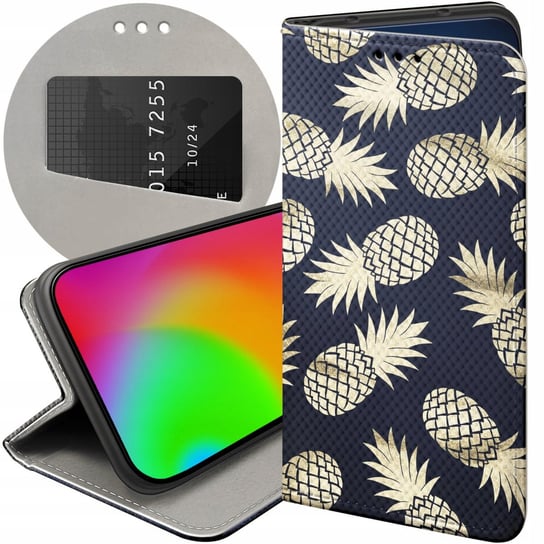 ETUI Z KLAPKĄ DO XIAOMI 12 PRO / 12S PRO WZORY ANANAS OWOCE EGZOTYCZNE Xiaomi