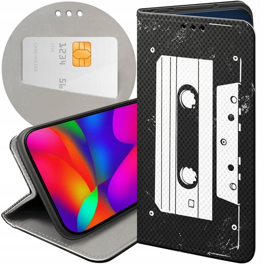 ETUI Z KLAPKĄ DO XIAOMI 12 PRO / 12S PRO WZORY RETRO OLD SCHOOL MUZYKA GRY Xiaomi