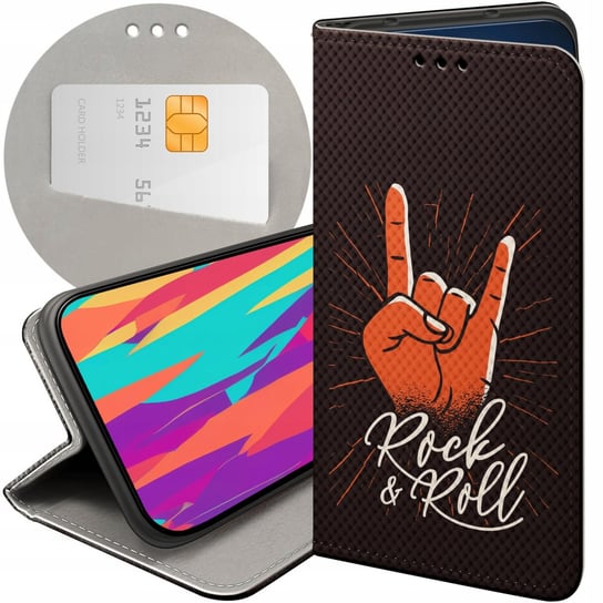 ETUI Z KLAPKĄ DO XIAOMI 13 WZORY ROCKOWE ROCK ROCK AND ROLL GITARA PUNK Xiaomi