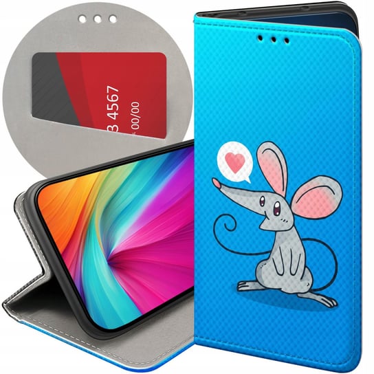 ETUI Z KLAPKĄ DO XIAOMI 13T WZORY MYSZKA MOUSE MINI FUTERAŁ POKROWIEC CASE Xiaomi