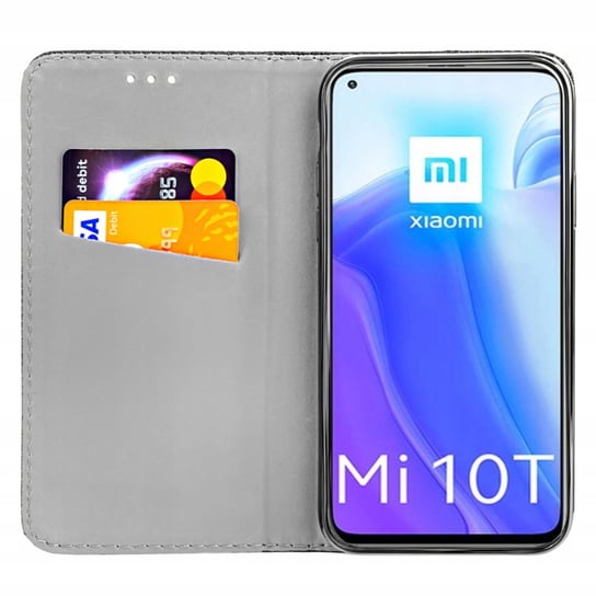 Etui Z Klapką Do Xiaomi Mi 10T Lite Czarne Zamykane Magnetyczne Kabura Flip Xiaomi