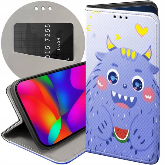 ETUI Z KLAPKĄ DO XIAOMI MI 10T LITE WZORY POTWORY POTWÓR MONSTER FUTERAŁ Xiaomi