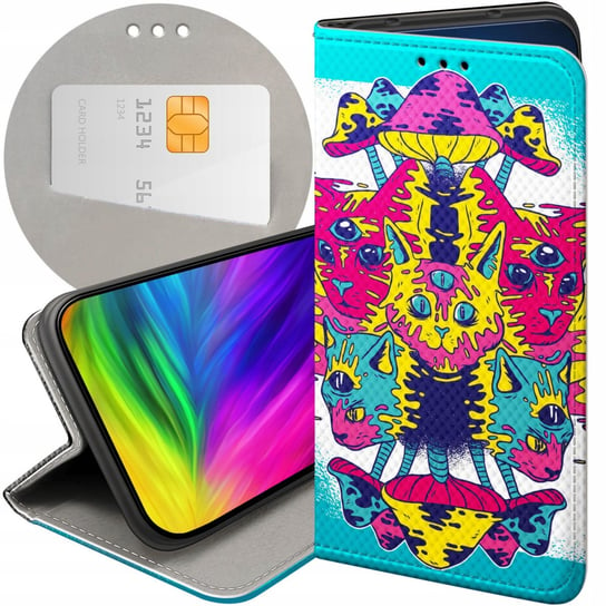 ETUI Z KLAPKĄ DO XIAOMI MI 10T LITE WZORY PSYCHO LSD PSYCHODELIC GRZYBKI Xiaomi