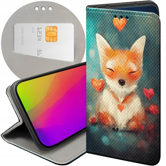 ETUI Z KLAPKĄ DO XIAOMI MI 11I / POCO F3 / POCO F3 PRO WZORY LISKI LISY FOX Xiaomi