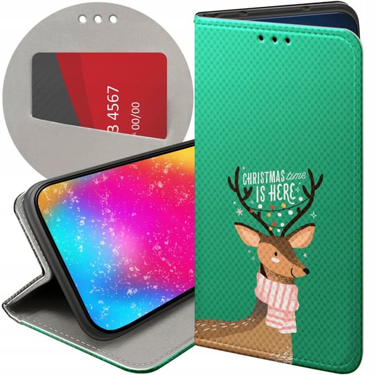 Etui Z Klapką Do Xiaomi Poco C40 Wzory Świąteczne Christmass Święta Futerał Xiaomi