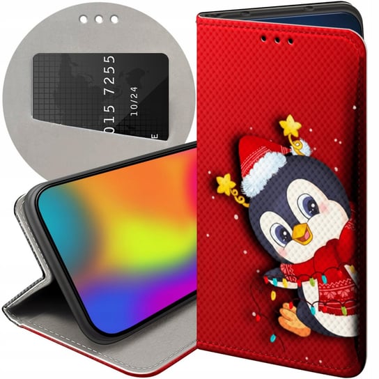 Etui Z Klapką Do Xiaomi Poco C40 Wzory Święta Christmas Mikołaj Futerał Xiaomi