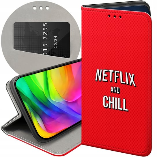 ETUI Z KLAPKĄ DO XIAOMI POCO F4 GT WZORY NETFLIX SERIALE FILMY KINO FUTERAŁ Xiaomi