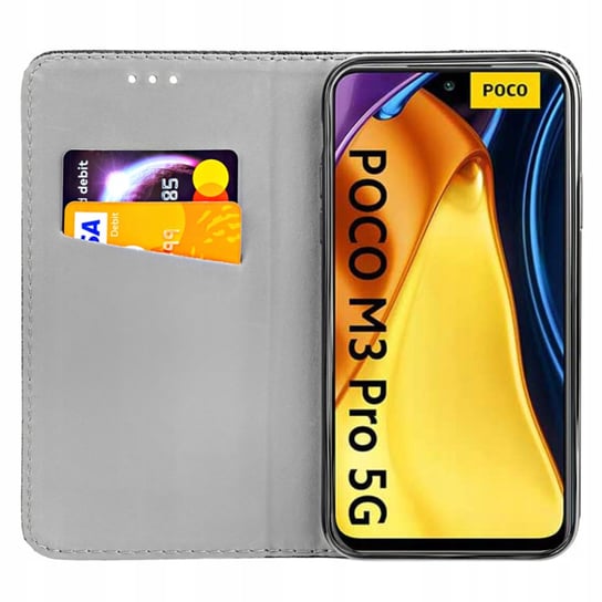 Etui Z Klapką Do Xiaomi Poco M3 Pro / M3 Pro 5G Czarne Zamykane Magnetyczne Xiaomi