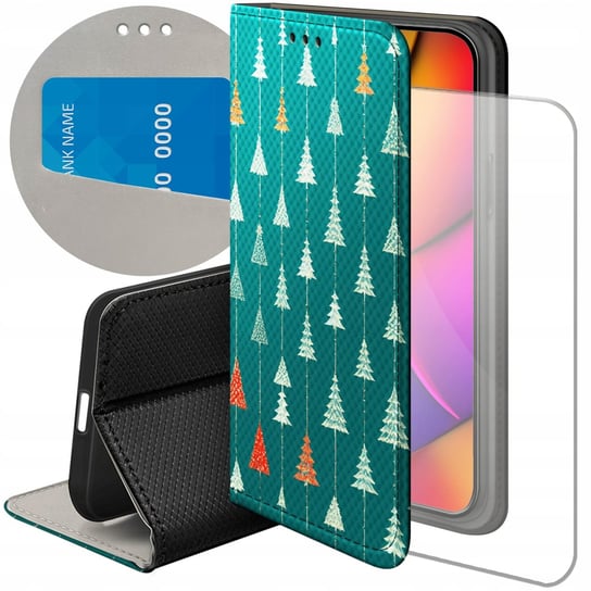 Etui Z Klapką Do Xiaomi Poco M3 Pro / M3 Pro 5G Wzory Choinka Święta +Szkło Hello Case