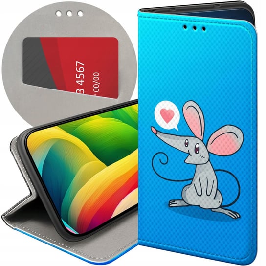 ETUI Z KLAPKĄ DO XIAOMI POCO M3 PRO / M3 PRO 5G WZORY MYSZKA MOUSE MINI Xiaomi