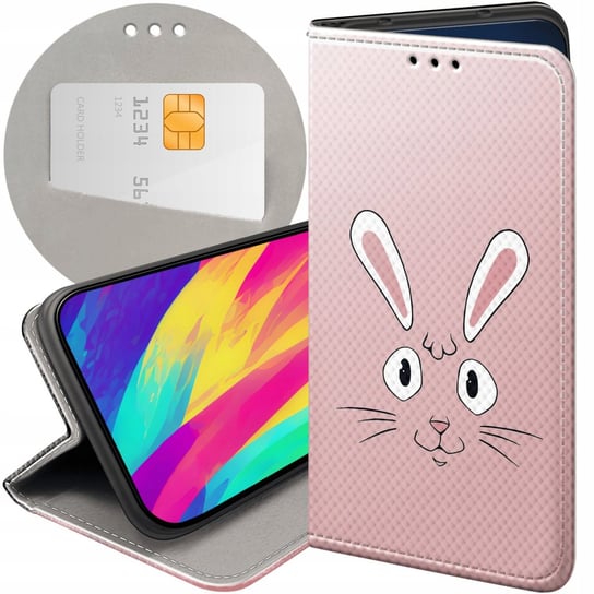 ETUI Z KLAPKĄ DO XIAOMI POCO X3 NFC WZORY KRÓLIK ZAJĄC BUNNY FUTERAŁ CASE Xiaomi