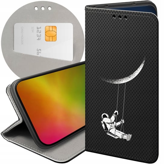 ETUI Z KLAPKĄ DO XIAOMI REDMI 10 5G WZORY KOSMOS FUTERAŁ POKROWIEC CASE Xiaomi