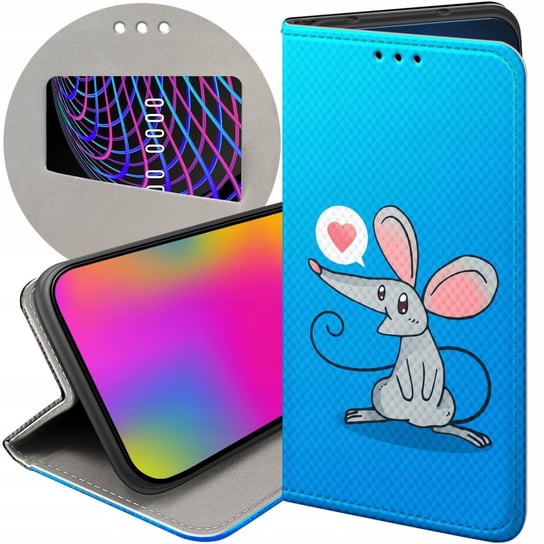 ETUI Z KLAPKĄ DO XIAOMI REDMI 10 5G WZORY MYSZKA MOUSE MINI FUTERAŁ CASE Xiaomi