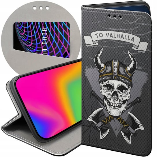 ETUI Z KLAPKĄ DO XIAOMI REDMI 10 5G WZORY WIKINGOWIE VIKING RUNY ODYN CASE Xiaomi