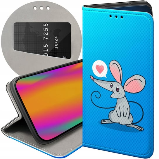 ETUI Z KLAPKĄ DO XIAOMI REDMI 10 WZORY MYSZKA MOUSE MINI FUTERAŁ POKROWIEC Xiaomi