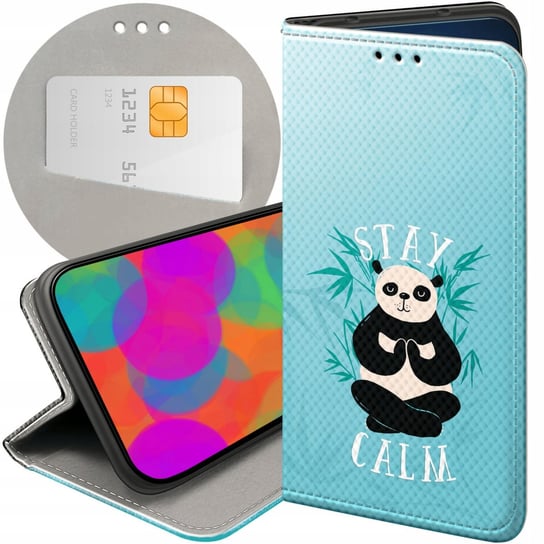 ETUI Z KLAPKĄ DO XIAOMI REDMI 10A WZORY PANDA BAMBUS PANDY FUTERAŁ CASE Xiaomi