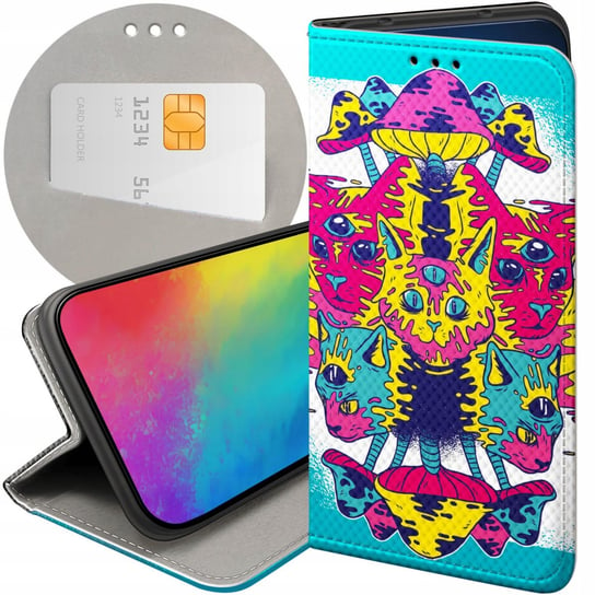 ETUI Z KLAPKĄ DO XIAOMI REDMI 10A WZORY PSYCHO LSD PSYCHODELIC GRZYBKI CASE Xiaomi