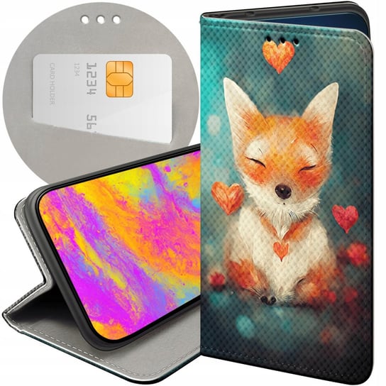 ETUI Z KLAPKĄ DO XIAOMI REDMI 10C 4G WZORY LISKI LISY FOX FUTERAŁ POKROWIEC Xiaomi