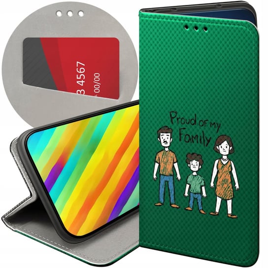 ETUI Z KLAPKĄ DO XIAOMI REDMI 12 4G / 12 5G WZORY RODZINA FAMILIA DOM CASE Xiaomi