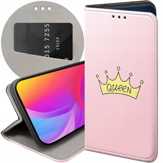 ETUI Z KLAPKĄ DO XIAOMI REDMI 4X WZORY KSIĘŻNICZKA QUEEN PRINCESS FUTERAŁ Xiaomi