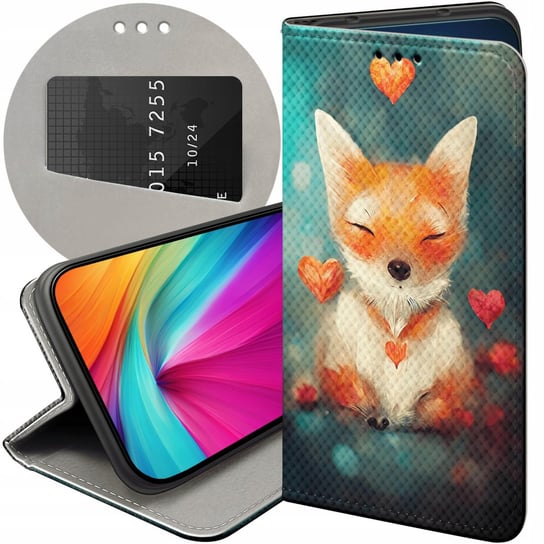 ETUI Z KLAPKĄ DO XIAOMI REDMI 4X WZORY LISKI LISY FOX FUTERAŁ POKROWIEC Xiaomi