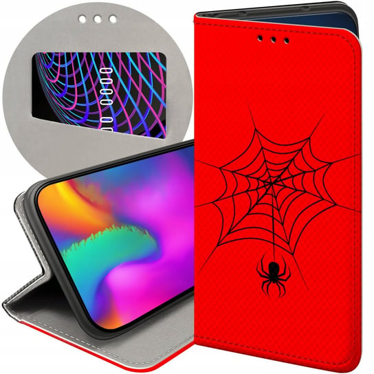 ETUI Z KLAPKĄ DO XIAOMI REDMI 4X WZORY PAJĄK SPIDER PAJĘCZYNA FUTERAŁ CASE Xiaomi