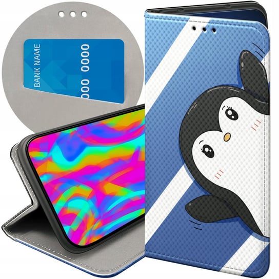 ETUI Z KLAPKĄ DO XIAOMI REDMI 4X WZORY PINGWINEK PINGWIN HAPPY FEET FUTERAŁ Xiaomi