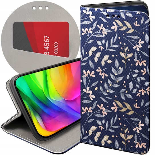 ETUI Z KLAPKĄ DO XIAOMI REDMI 6 WZORY FLORAL BOTANIKA BUKIETY FUTERAŁ CASE Xiaomi