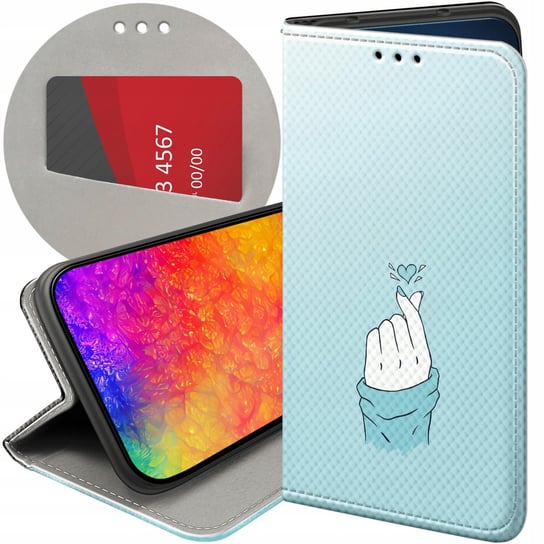 ETUI Z KLAPKĄ DO XIAOMI REDMI 6A WZORY NIEBIESKIE BLUE BLAU FUTERAŁ CASE Xiaomi