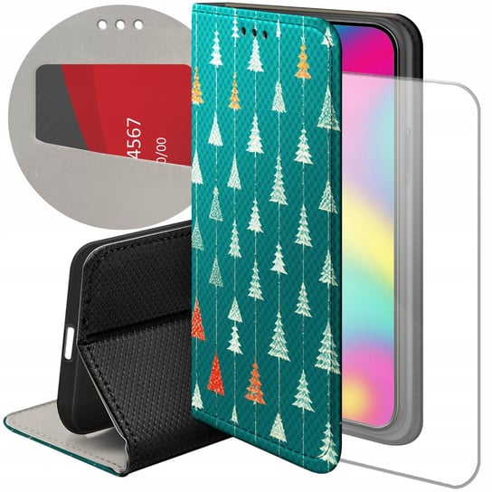 Etui Z Klapką Do Xiaomi Redmi 7 Wzory Choinka Święta Boże Narodzenie +Szkło Hello Case