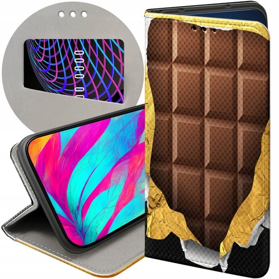 ETUI Z KLAPKĄ DO XIAOMI REDMI 7 WZORY CZEKOLADA CHOCO SŁODYCZE FUTERAŁ CASE Xiaomi