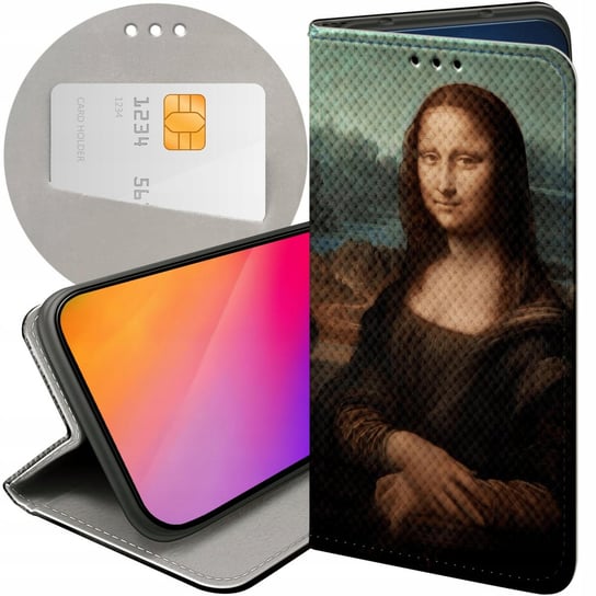 ETUI Z KLAPKĄ DO XIAOMI REDMI 7 WZORY LEONARDO DA VINCI MONA ŁASICZKA CASE Xiaomi