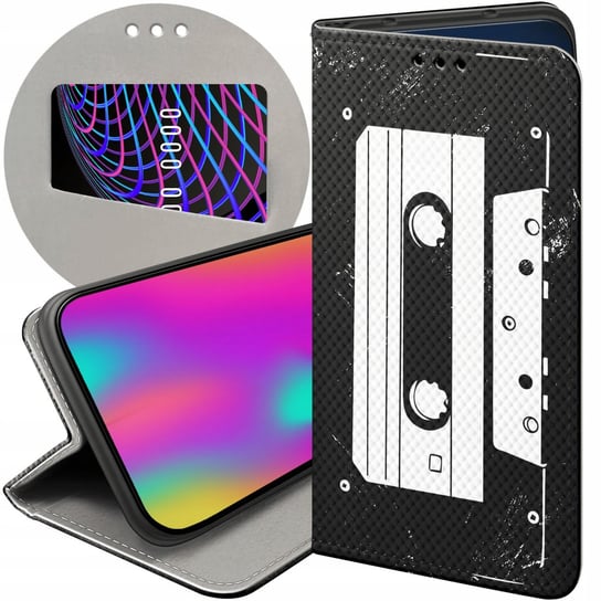 ETUI Z KLAPKĄ DO XIAOMI REDMI 7 WZORY RETRO OLD SCHOOL MUZYKA GRY FUTERAŁ Xiaomi