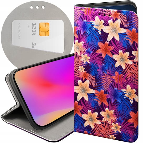 ETUI Z KLAPKĄ DO XIAOMI REDMI 7 WZORY TROPIC TROPIKALNE TROPIKI EGZOTYKA Xiaomi