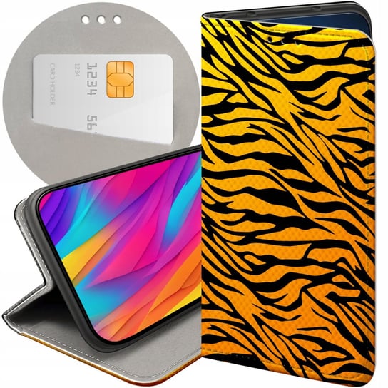 ETUI Z KLAPKĄ DO XIAOMI REDMI 7 WZORY TYGRYS TYGRYESK TIGER FUTERAŁ CASE Xiaomi