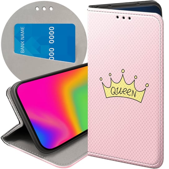 ETUI Z KLAPKĄ DO XIAOMI REDMI 7A WZORY KSIĘŻNICZKA QUEEN PRINCESS FUTERAŁ Xiaomi