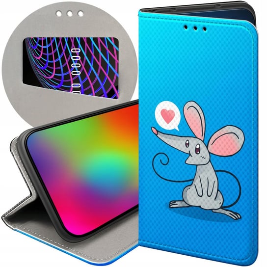 ETUI Z KLAPKĄ DO XIAOMI REDMI 7A WZORY MYSZKA MOUSE MINI FUTERAŁ POKROWIEC Xiaomi