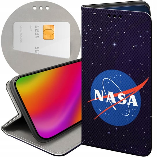 ETUI Z KLAPKĄ DO XIAOMI REDMI 8 WZORY NASA KOSMOS ASTRONOMIA GWIAZDY CASE Xiaomi