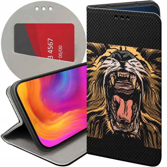 Etui Z Klapką Do Xiaomi Redmi 9 Wzory Lew Lwy Lwica Futerał Pokrowiec Case Xiaomi