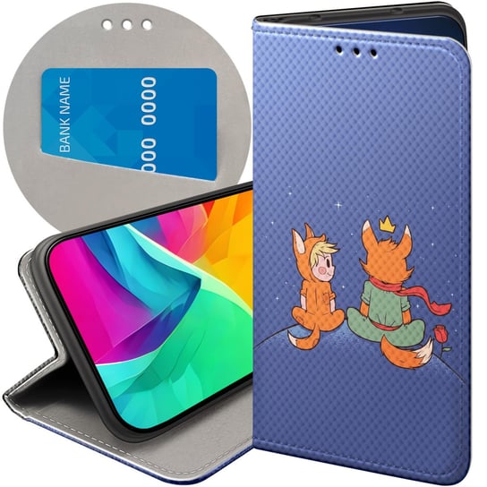 ETUI Z KLAPKĄ DO XIAOMI REDMI 9 WZORY MAŁY KSIĄŻĘ LISEK RÓŻA PLANETA CASE Xiaomi