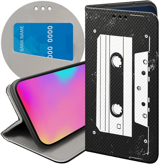 ETUI Z KLAPKĄ DO XIAOMI REDMI 9 WZORY RETRO OLD SCHOOL MUZYKA GRY FUTERAŁ Xiaomi