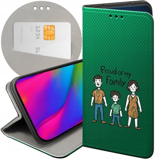 Etui Z Klapką Do Xiaomi Redmi 9 Wzory Rodzina Familia Dom Futerał Pokrowiec Xiaomi