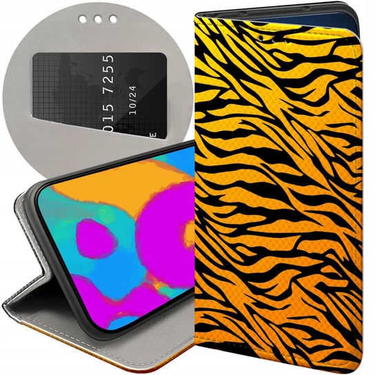 ETUI Z KLAPKĄ DO XIAOMI REDMI 9 WZORY TYGRYS TYGRYESK TIGER FUTERAŁ CASE Xiaomi