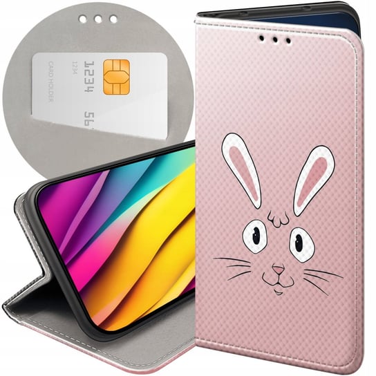 Etui Z Klapką Do Xiaomi Redmi 9A Wzory Królik Zając Bunny Futerał Pokrowiec Xiaomi