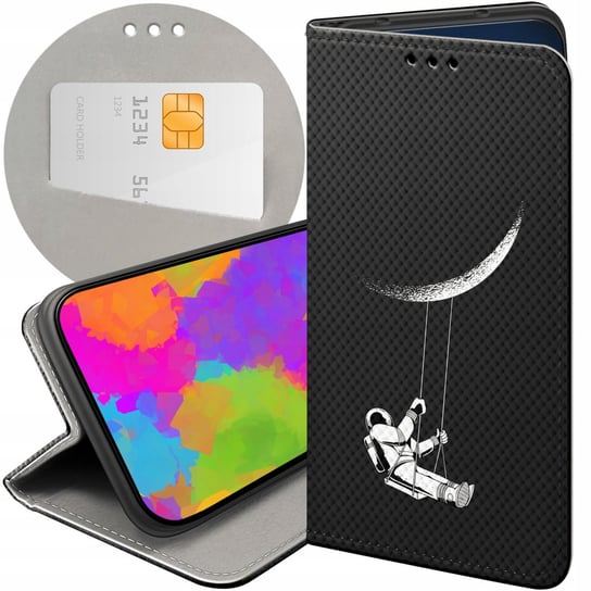 Etui Z Klapką Do Xiaomi Redmi 9C Wzory Kosmos Futerał Pokrowiec Case Xiaomi