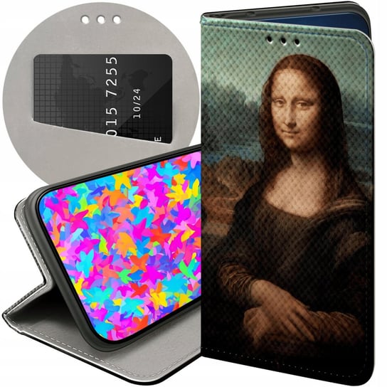 ETUI Z KLAPKĄ DO XIAOMI REDMI 9C WZORY LEONARDO DA VINCI MONA ŁASICZKA CASE Xiaomi