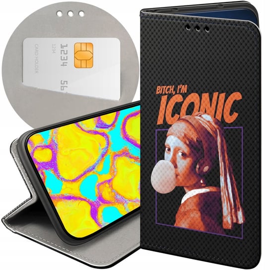 ETUI Z KLAPKĄ DO XIAOMI REDMI 9C WZORY LEONARDO DA VINCI SZTUKA MODERN CASE Xiaomi