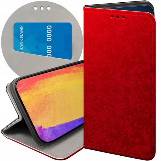 Etui Z Klapką Do Xiaomi Redmi 9T / Poco M3 Wzory Czerwone Serca Róże Case Xiaomi