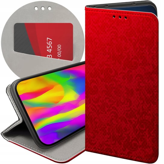 Etui Z Klapką Do Xiaomi Redmi Note 10 5G Wzory Czerwone Serca Róże Futerał Xiaomi