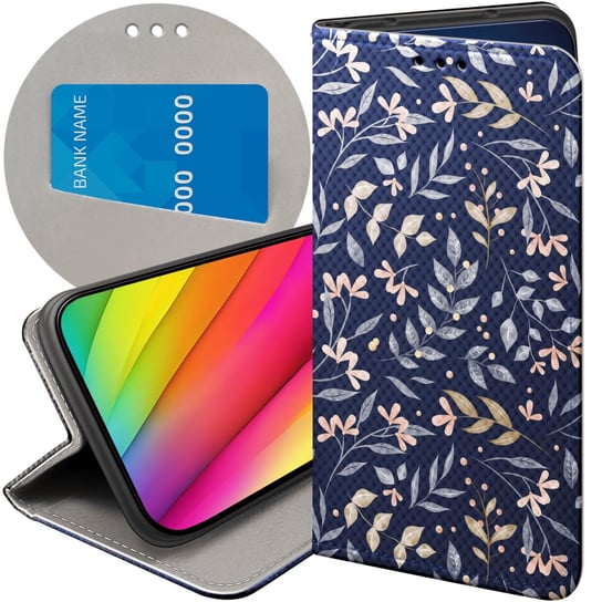 ETUI Z KLAPKĄ DO XIAOMI REDMI NOTE 10 5G WZORY FLORAL BOTANIKA BUKIETY CASE Xiaomi